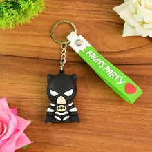 Cute Cartoon Silicone 3D Key Chain with Metal Hook & Strap (Pack of 1)