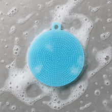Sky Blue Heat-Resistant Silicone Dish Cleaner Pad