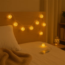Battery Operated Rattan Ball String Decorative Fairy Lights