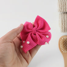 Hair Bow Knot Clip Suitable For Girls (12 Pc / Multicolour & Mix Design) Hair accessories
