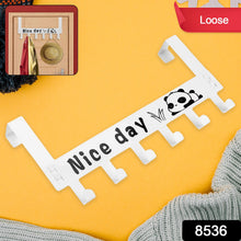 Heavy-Duty Carbon Steel Over Door Hook Rack for Towels & Coats (1 Pc, 6 Hooks)